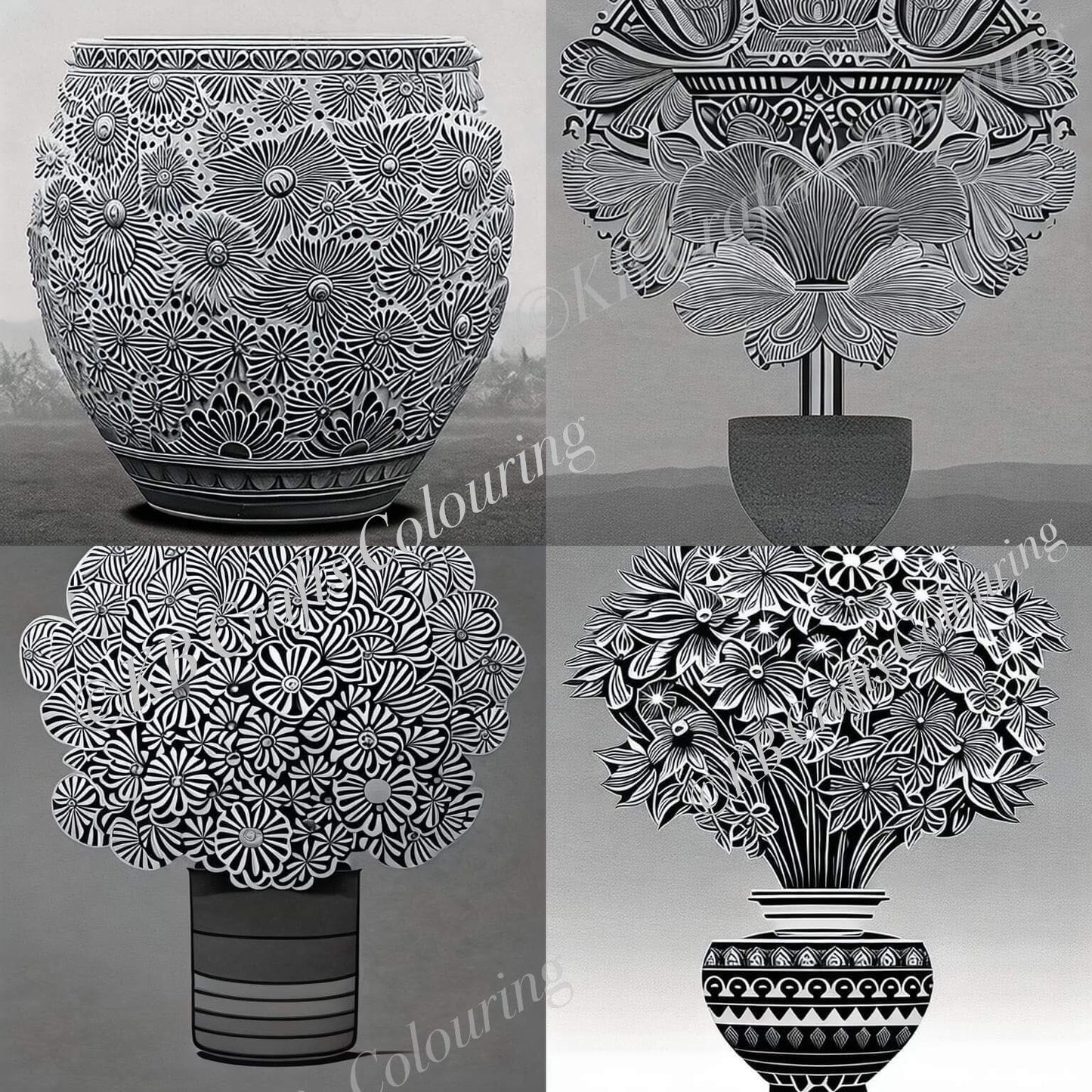 AI Images Terracotta Pots Set 2
