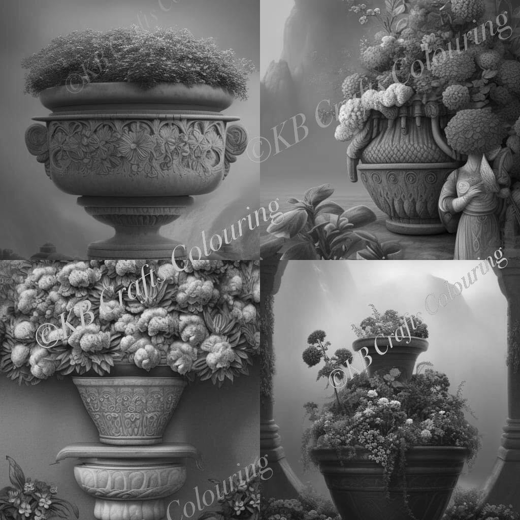 AI Images Terracotta Pots Set 2