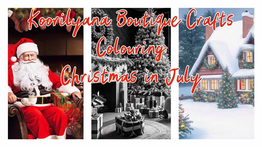 AI Greyscale Christmas in July images. Light and Dark versions.