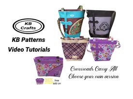 Crossroads Carry All PDF Pattern with Bonus Bag, includes SVGs, Copyshop and Projector Files