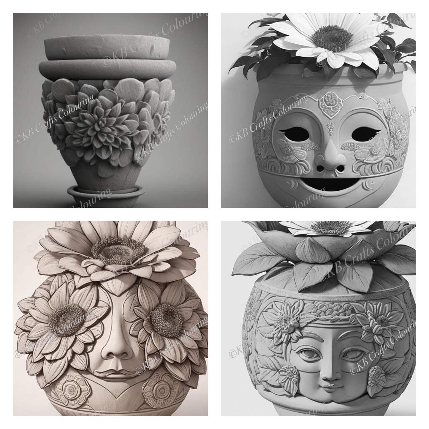 AI Terracotta Pots Set 1